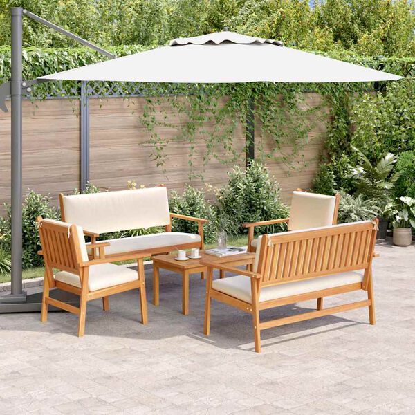 vidaXL Gartensofa-set 5 pcs Braun Massivholz Akazie