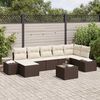vidaXL Gartensofa-set mit Kissen 8 pcs Braun Poly-Rattan