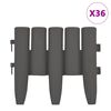 vidaXL Rasenkanten 36 Stk. Grau 10 m PP