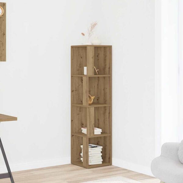 vidaXL Eckregal Artisan-Eiche 33x33x132 cm Holzwerkstoff