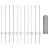 vidaXL Sechseckzaun mit Pfosten 25 x 0,8 m Verzinkter Stahl Silber