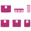 vidaXL Kinder Loft Bettgestell mit Vorh&auml;ngen Wei&szlig; und Rosa 80 x 201 cm