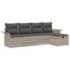 vidaXL Gartensofa-set 5 stk. Poly Rattan
