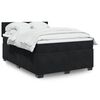 vidaXL Boxspringbett mit Matratze Schwarz 160x200 cm Samt
