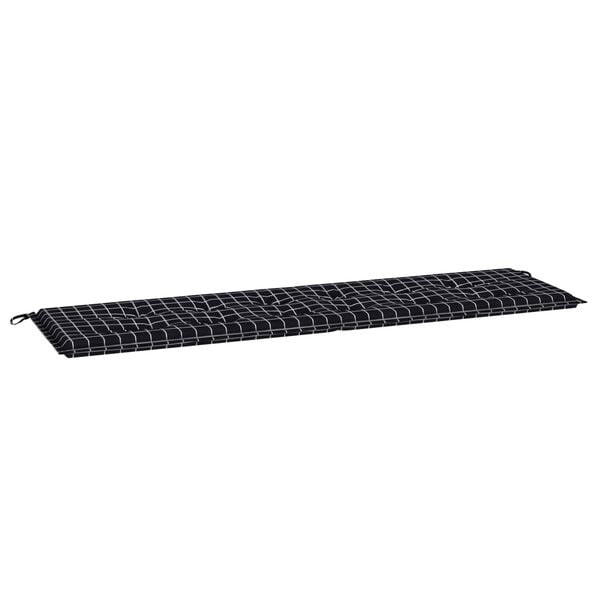 vidaXL Gartenbank-Kissen Plaid Schwarz 180 x 50 x 4 cm Oxford Stoff