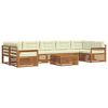 vidaXL Outdoor-Sofagarnitur 8 Stk. Natur und Creme