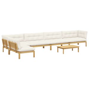 vidaXL 6 St&uuml;ck Garten Pallet Sofa Einheiten Massivholz Akazie