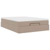 vidaXL Ottoman-Bett mit Matratze Cappuccino-Braun 140x200cm Kunstleder