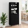 vidaXL Highboard Schwarz Eichen-Optik 69,5 x 34 x 180 cm