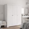 vidaXL Kleiderschrank BODO Wei&szlig; 146x53,5x173 cm Massivholz Kiefer
