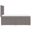 vidaXL Boxspringbett mit Matratze Taupe 100x200 cm Stoff