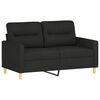 vidaXL 2-Sitzer-Sofa mit Zierkissen Schwarz 120 cm Stoff