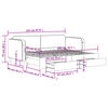 vidaXL Tagesbett Ausziehbar mit Schubladen Dunkelgrau 80x200 cm Stoff