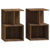 vidaXL Nachttische 2 Stk. Braun Eichen-Optik 35x35x55 cm Holzwerkstoff