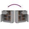 vidaXL Sideboards 2 Stk. Grau Sonoma 60x30x70 cm Holzwerkstoff