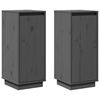 vidaXL Sideboards 2 Stk. Grau 31,5x34x75 cm Massivholz Kiefer
