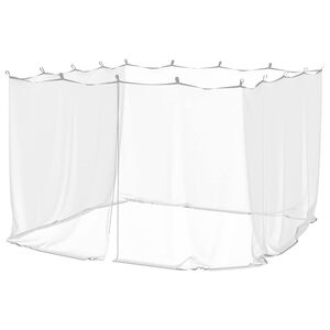 vidaXL Moskito-Netz f&uuml;r Pavillon Rechteckig 220 Mesh Wei&szlig; Polyester