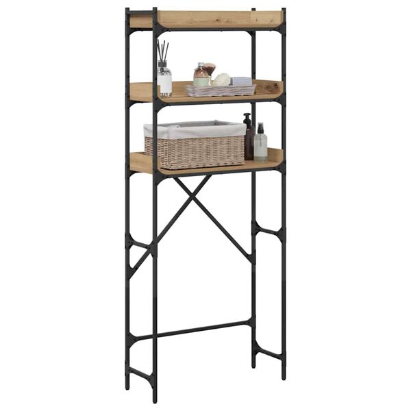 vidaXL Waschmaschinenregal mit Regal Artisan-Eiche 67 x 25 x 163 cm