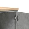 vidaXL Garagen-Aufbewahrungsschrank Betongrau Massivholz Kiefer