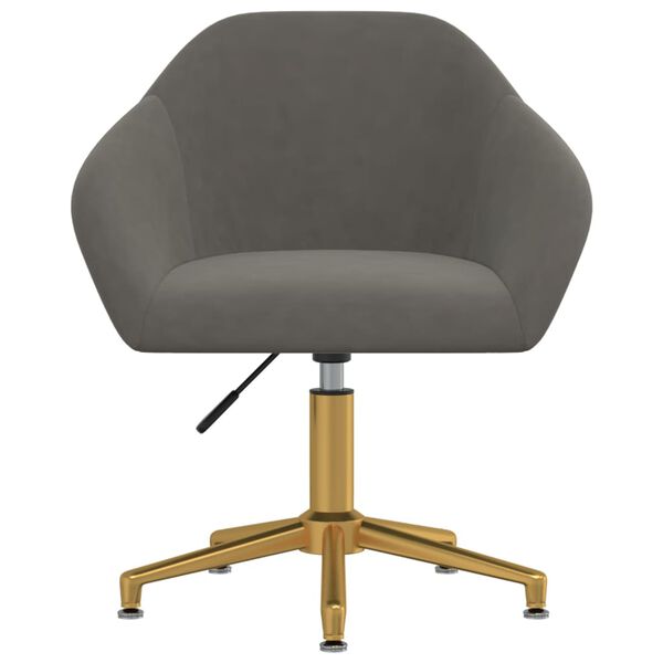 vidaXL B&uuml;rostuhl Drehbar Dunkelgrau Samt