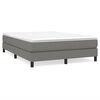 vidaXL Boxspringbett mit Matratze Dunkelgrau 160x200 cm Stoff