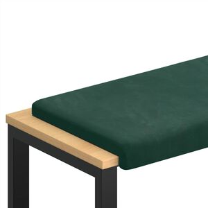 vidaXL Bankkissen Samt Dunkelgr&uuml;n Tiefe 35 cm