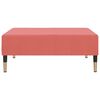 vidaXL Schlafsofa 2-Sitzer mit Hocker Rosa Samt