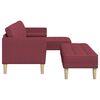 vidaXL Sofa Set mit Kissen 2 pcs Weinrot Polyester