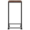 vidaXL Beistelltisch mit Rollen Schwarz 40x30x63,5 cm Holzwerkstoff