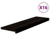 vidaXL Treppenstufen 16 Stk. Dunkelbraun 90x30x2 cm Massivholz Eiche