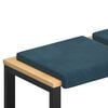 vidaXL Bankkissen 4 Stk. Samt Blau Tiefe 35 cm