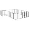 vidaXL Hundezwinger Schwarz 15,73 m&sup2; Stahl