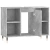vidaXL Badschrank Betongrau 80x33x60 cm Holzwerkstoff