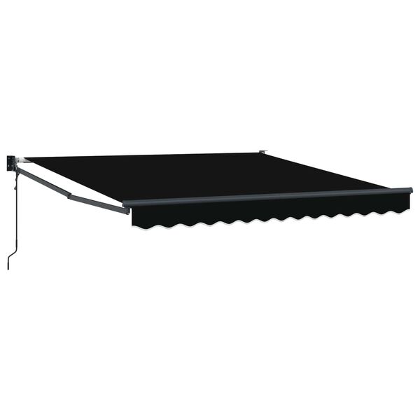 vidaXL Einziehbare Markise Schwarz 350 x 250 cm
