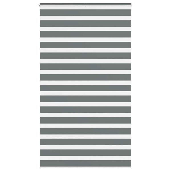 vidaXL Doppelrollo Dunkelgrau 135x200 cm Stoffbreite 130,9 cm Polyester