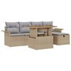 vidaXL Gartensofa-set 6 stk. Beige Poly-Rattan