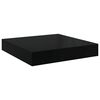 vidaXL Schweberegale 2 Stk. Hochglanz-Schwarz 40x23x3,8 cm MDF