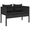 vidaXL Gartensofa-set mit Kissen 6 pcs Schwarz Poly-Rattan