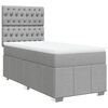vidaXL Boxspringbett mit Matratze Hellgrau 80x200 cm Stoff