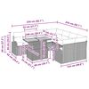 vidaXL Garten-Sofa-Set mit Speicher 9 pcs Schwarz Poly Rattan