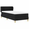 vidaXL Boxspringbett mit Matratze Schwarz 90 x 190 cm Stoff