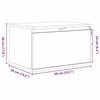 vidaXL Wandmontiertes Nachttischchen Artisan-Eiche 50 x 36 x 30 cm