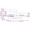 vidaXL Bettgestell ohne Matratze 135x190 cm Sonoma-Eiche Holzwerkstoff