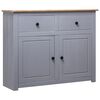 vidaXL Sideboard Grau 93x40x80 cm Kiefernholz Panama