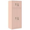 vidaXL Aufbewahrungsschrank 2 stk. Rosa 60 x 40 x 145 cm Stahl