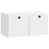 vidaXL Wandmontierter TV-Schrank Hochglanz Wei&szlig; 59,5 x 31 x 30 cm