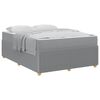 vidaXL Bettgestell mit Matratze Hellgrau 140 x 200 cm Stoff