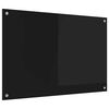vidaXL Küchenrückwand Schwarz 90 x 60 cm Gehärtetes Glas