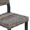 vidaXL 2 pcs Schwarz gewaschen 45 x 55 x 84 cm Kubu Rattan