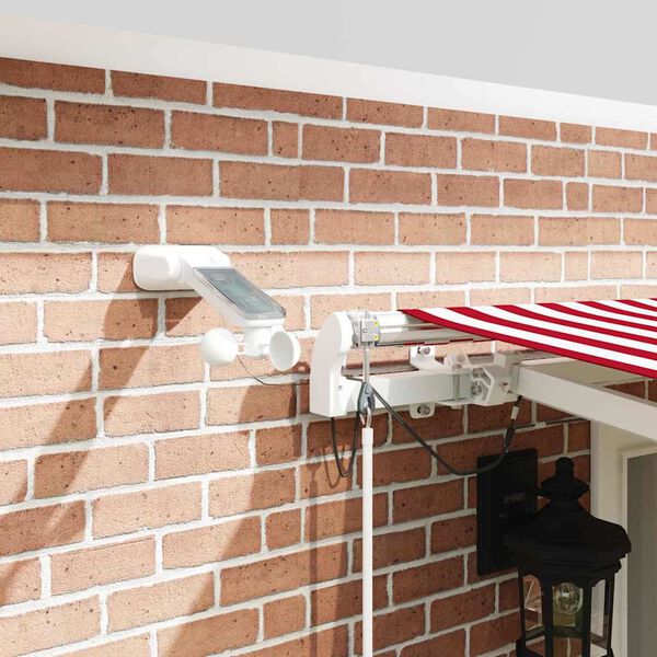 vidaXL Einziehbare Markise Rot und Wei&szlig; 500 x 350 cm